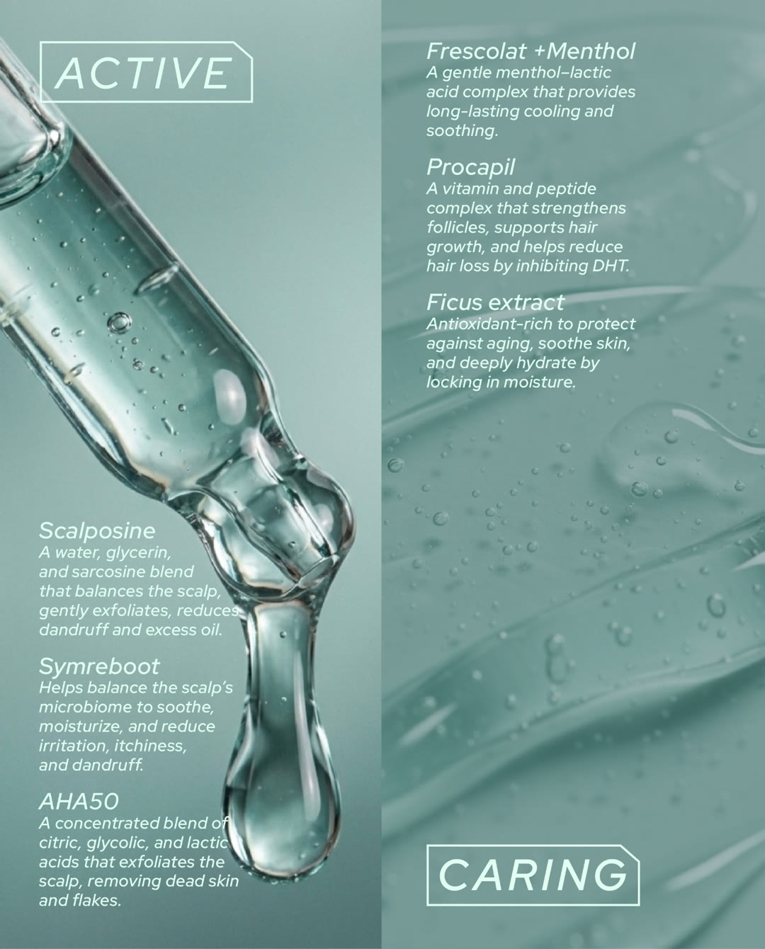 Active and caring ingredient breakdown